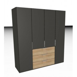 Armoire 4 portes 3 tiroirs